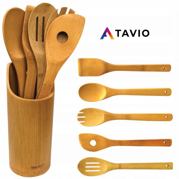 Zestaw bambusowy w pojemniku E8071