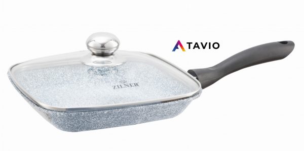 Patelnia "GRILL" 28 cm kwadratowa marmurkowa ZL7068