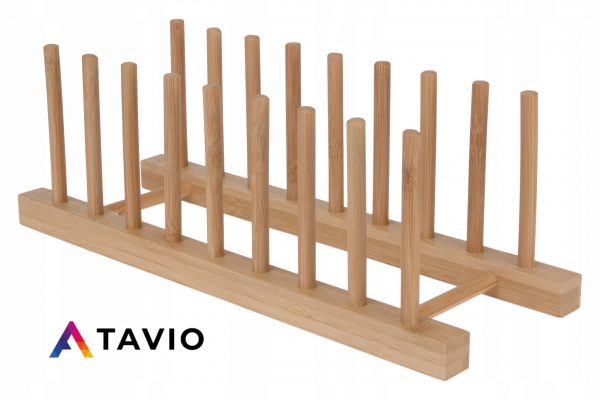 Stojak na pokrywki bambusowy szczebelkowy