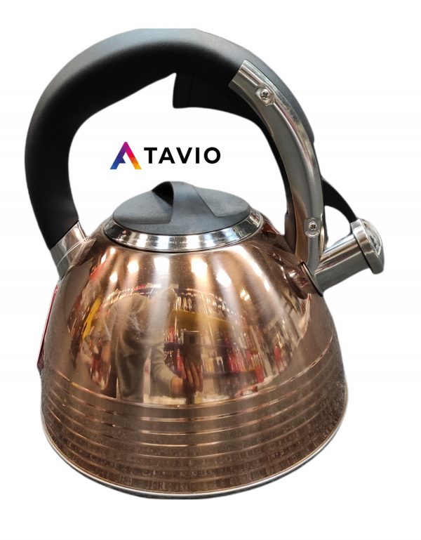 Czajnik "NOWO" stal węglowa nowoczesny złoty ZL5699